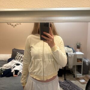 Light Yellow Zip-Up Hoodie